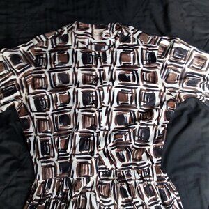 Claire Tiffany Traveler Abstract Pattern Polyester Dress Midi